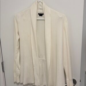 Theory white cardigan